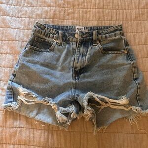 ripped jean shorts